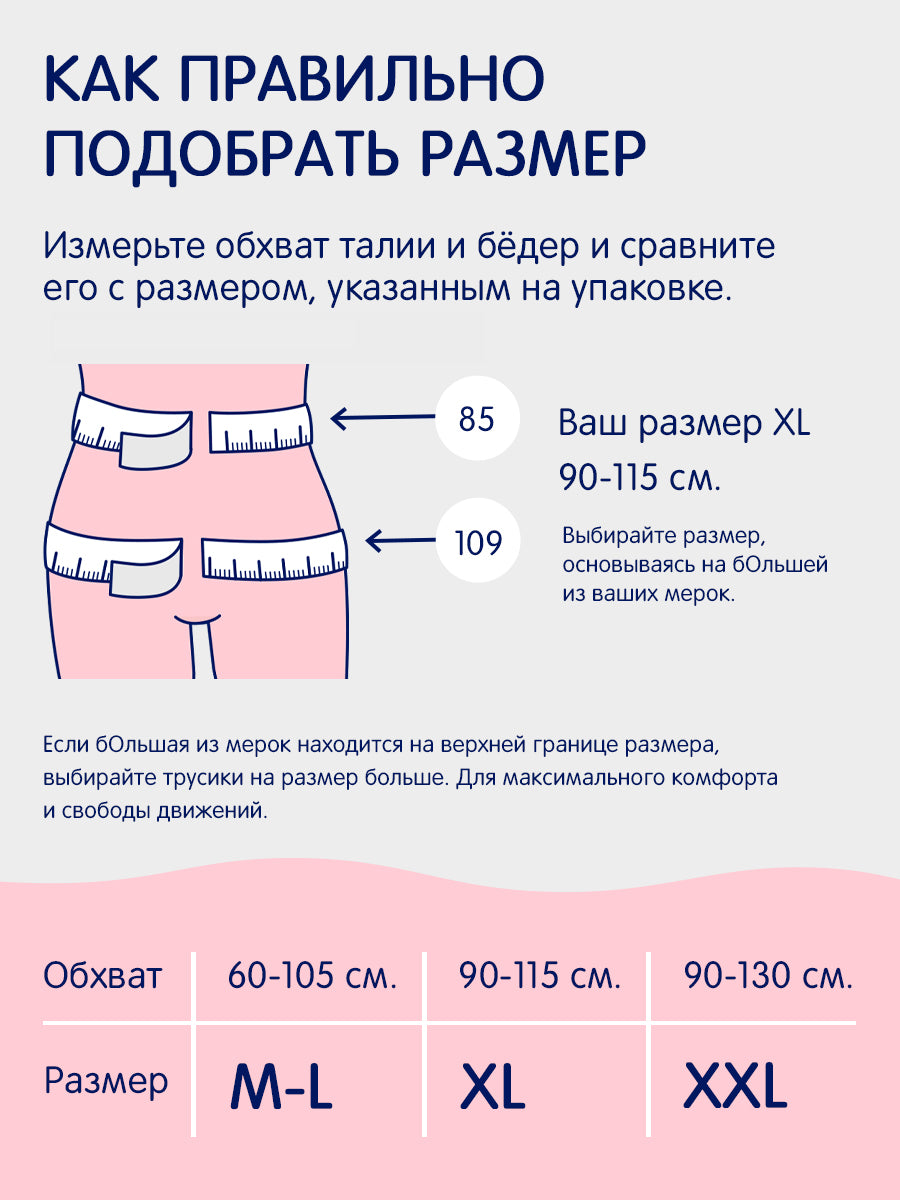 Послеродовые одноразовые XL трусики 3 штуки